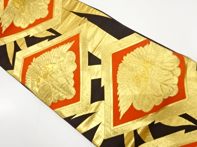 JAPANESE KIMONO / ANTIQUE KIMONO / SILK / WOVEN CRANE